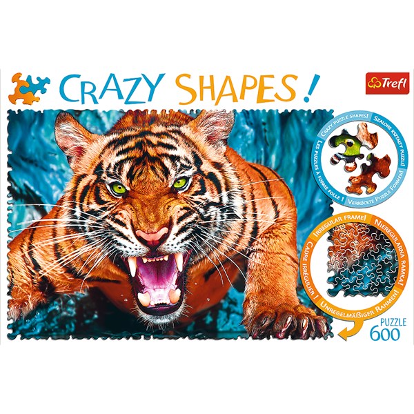Trefl (11110) - "Facing a tiger" - 600 Teile Puzzle