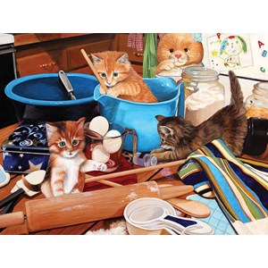 SunsOut (67241) - Julie Bauknecht: "Kittens in the Kitchen" - 1000 Teile Puzzle