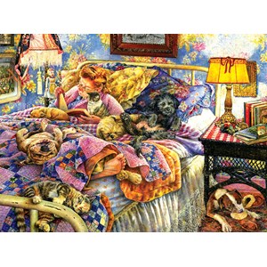 SunsOut (44242) - Susan Brabeau: "Pet Bed" - 1000 Teile Puzzle