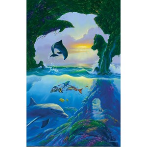 SunsOut (75542) - Jim Warren: "7 dolphins" - 1000 Teile Puzzle