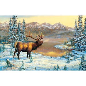 SunsOut (29015) - Sam Timm: "Elk By The Cabin" - 1000 Teile Puzzle