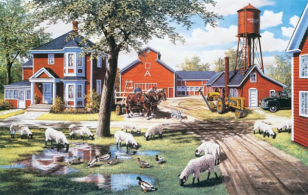 SunsOut (39677) - Ken Zylla: "Farmyard Companions" - 550 Teile Puzzle