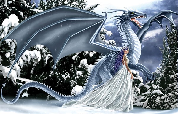 SunsOut (67696) - Nene Thomas: "Ice Dragon" - 1000 Teile Puzzle