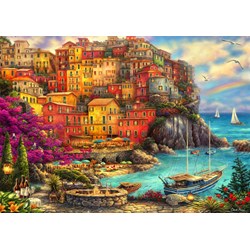 Bluebird Puzzle (70055) - Chuck Pinson: "A Beautiful Day at Cinque Terre" - 2000 Teile Puzzle