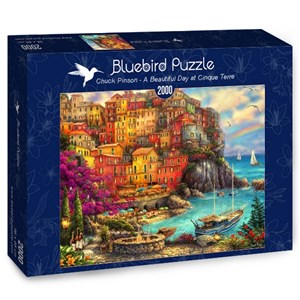 Bluebird Puzzle (70055) - Chuck Pinson: "A Beautiful Day at Cinque Terre" - 2000 Teile Puzzle