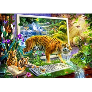 Bluebird Puzzle (70200) - Jan Patrik Krasny: "Tiger coming to Life" - 1500 Teile Puzzle