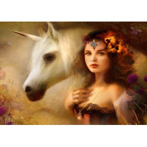 Bluebird Puzzle (70158) - Bente Schlick: "Unicorn" - 1000 Teile Puzzle