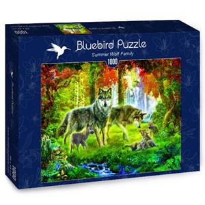 Bluebird Puzzle (70156) - Jan Patrik Krasny: "Summer Wolf Family" - 1000 Teile Puzzle