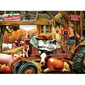 SunsOut (28824) - Tom Wood: "Barnhouse Meeting" - 1000 Teile Puzzle