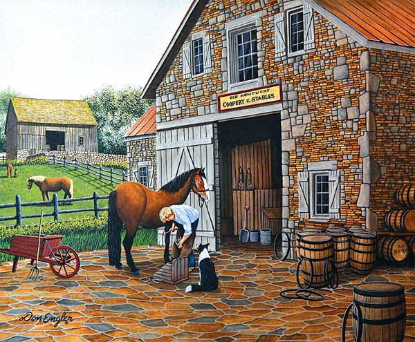 SunsOut (60319) - Don Engler: "Coppery and Stables" - 1000 Teile Puzzle