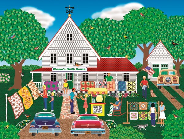 SunsOut (22605) - Mark Frost: "Mama's Quilt House" - 1000 Teile Puzzle