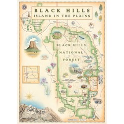 MasterPieces (71798) - "Black Hills Map" - 1000 Teile Puzzle
