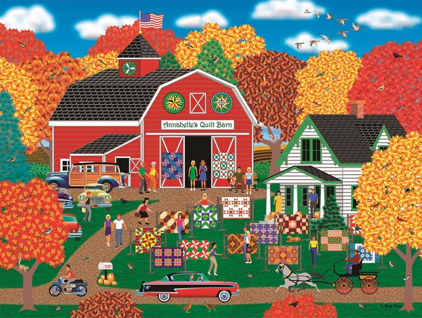 SunsOut (22613) - Mark Frost: "Annabelle's Quilt Barn" - 1000 Teile Puzzle