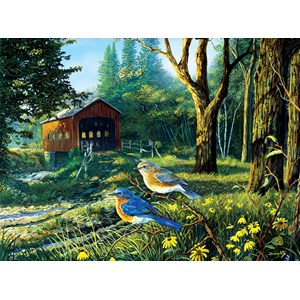 SunsOut (71108) - Terry Doughty: "Sleepy Hollow Blue Birds" - 1000 Teile Puzzle