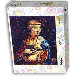 Grafika (02842) - Leonardo Da Vinci, Sally Rich: "Lady with an Ermine" - 1000 Teile Puzzle