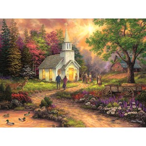 SunsOut (33706) - Chuck Pinson: "Country Church" - 1000 Teile Puzzle