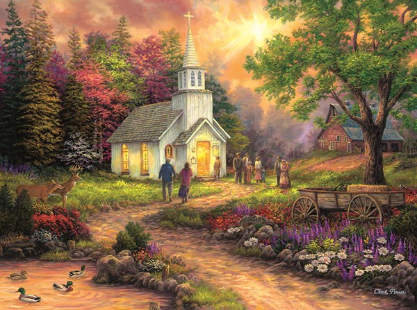 SunsOut (33706) - Chuck Pinson: "Country Church" - 1000 Teile Puzzle