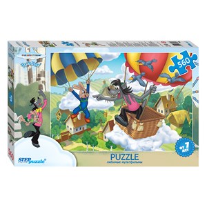 Step Puzzle (78089) - "The Rabbit and the Wolf" - 560 Teile Puzzle