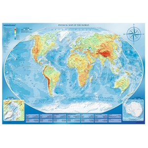 Trefl (45007) - "Große physische Landkarte" - 4000 Teile Puzzle