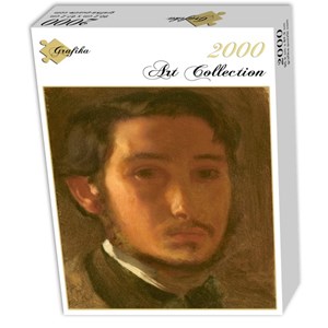 Grafika (01765) - Edgar Degas: "Self-Portrait with White Collar, 1857" - 2000 Teile Puzzle