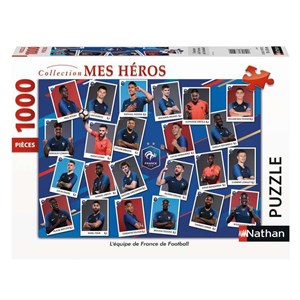 Nathan (87629) - "Französische Fußballmannschaft" - 1000 Teile Puzzle