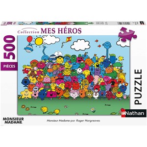 Nathan (87237) - "Monsieur Madame" - 500 Teile Puzzle