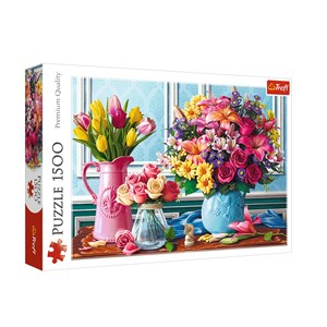 Trefl (26157) - "Blumen" - 1500 Teile Puzzle