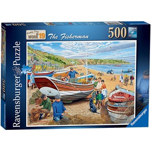 Ravensburger (16414) - Trevor Mitchell: "Happy Days at Work" - 500 Teile Puzzle