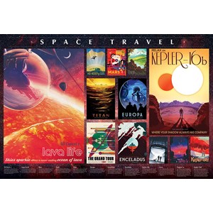 Cobble Hill (89013) - "Space Travel Posters" - 2000 Teile Puzzle