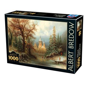 D-Toys (75697) - Albert Bredow: "Romantic Winter Landscape" - 1000 Teile Puzzle