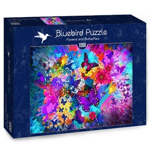 Bluebird Puzzle (70219) - "Flowers and Butterflies" - 1000 Teile Puzzle