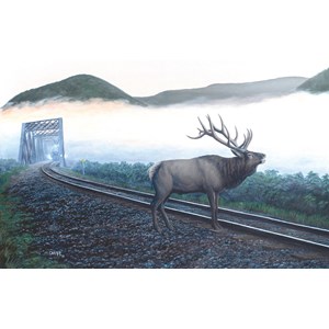 SunsOut (48856) - Dan Christ: "Elk Tracks" - 550 Teile Puzzle