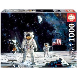 Educa (18459) - Robert McCall: "First Men on the Moon" - 1000 Teile Puzzle