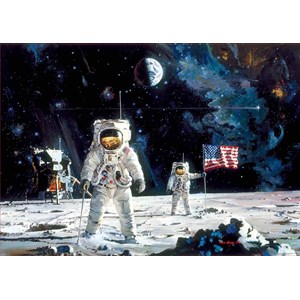 Educa (18459) - Robert McCall: "First Men on the Moon" - 1000 Teile Puzzle