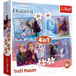 Trefl (34323) - "La Reine des Neiges" - 35 48 54 70 Teile Puzzle