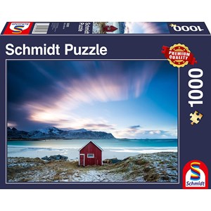Schmidt Spiele (58395) - "Hütte an der Atlantikküste" - 1000 Teile Puzzle