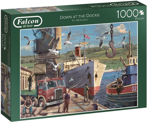 Jumbo (11178) - Vic McLindon: "Down the docks" - 1000 Teile Puzzle