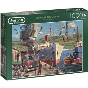 Jumbo (11178) - Vic McLindon: "Down the docks" - 1000 Teile Puzzle