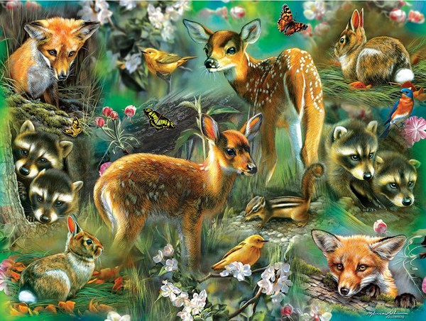 SunsOut (68022) - Rebecca Latham: "Forest Critters" - 500 Teile Puzzle