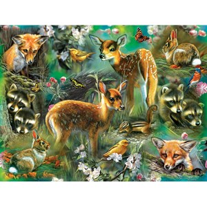 SunsOut (68022) - Rebecca Latham: "Forest Critters" - 500 Teile Puzzle