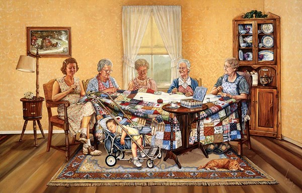SunsOut (25202) - Les Ray: "The Gossip Party" - 1000 Teile Puzzle