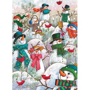 Cobble Hill (85081) - Janet Stever: "Hill of a Lot of Snowmen" - 500 Teile Puzzle