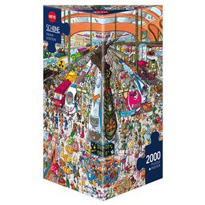 Heye (29730) - Christoph Schöne: "Reges Treiben auf dem Hauptbahnhof" - 2000 Teile Puzzle