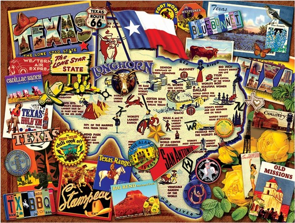 SunsOut (70024) - Kate Ward Thacker: "Texas, The Lone Star State" - 500 Teile Puzzle