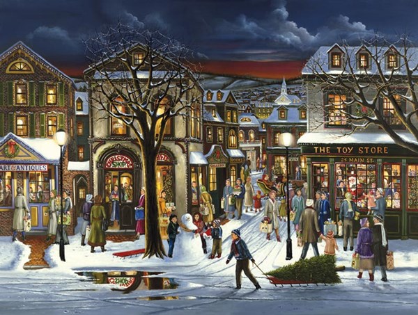 Cobble Hill (52053) - H. Hargrove: "Weihnachtseinkäufe" - 500 Teile Puzzle
