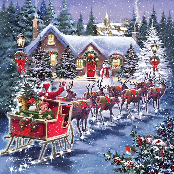 Otter House Puzzle (74142) - "Santa's Sleigh" - 1000 Teile Puzzle