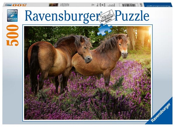 Ravensburger (14813) - "Ponys in der Heide" - 500 Teile Puzzle