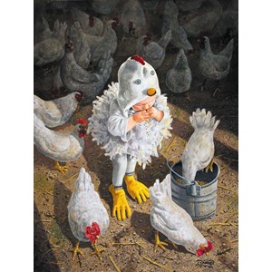 SunsOut (36062) - "New Rooster in Town" - 500 Teile Puzzle