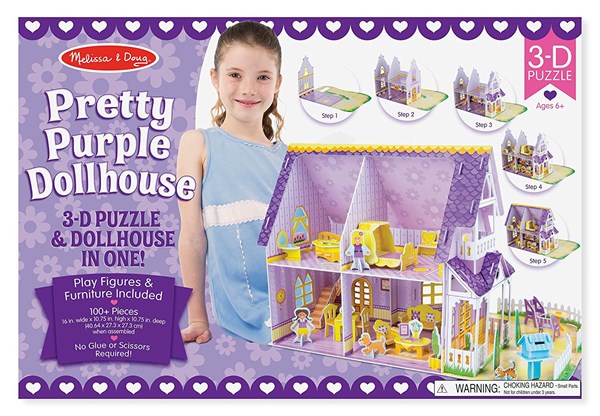 Melissa and Doug (9461) - "Pretty Purple Dollhouse" - 100 Teile Puzzle
