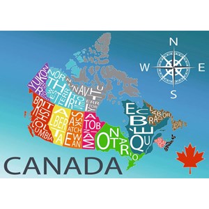 Ravensburger (19536) - "Colourful Canada (Canadian Collection Canadienne)" - 1000 Teile Puzzle